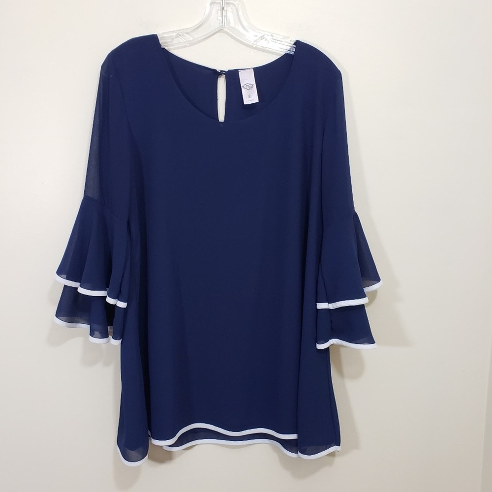 Pink Coconut bell sleeve double layer blouse‎